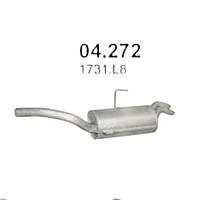 Глушник Peugeot Expert, Citroen Jumpy, Fiat Scudo 1.9-2.0D 1731.L8 POLMOSTROW