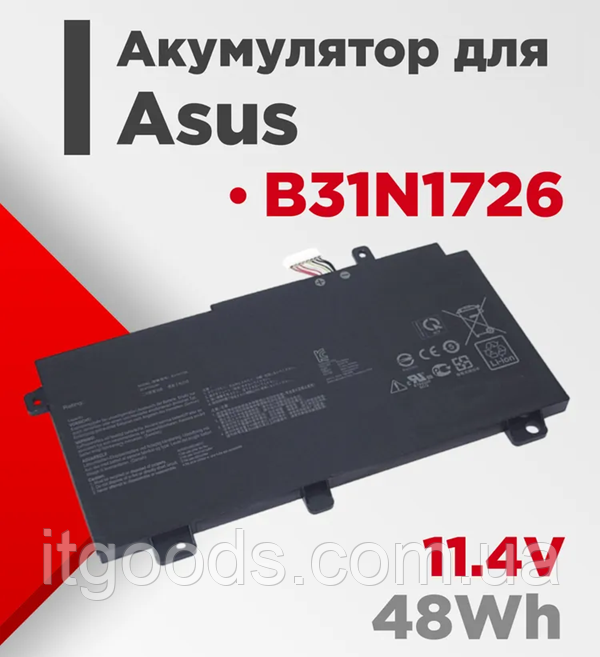 Акумуляторна батарея B31N1726 48Wh 11.4V для Asus FX504 FX504GD FX505GM FX505GE FX86 TUF766 FA506 FA706