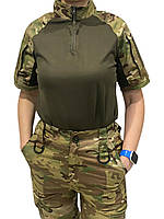 Жіноча літня бойова сорочка убакс мультикам з коротким рукавом
