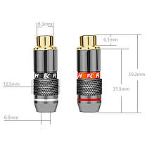 Гніздо RCA під паяння FreeEnd — RCA Female Metal R Connector (комплект 2 шт.), фото 4