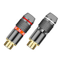 Гніздо RCA під паяння FreeEnd — RCA Female Metal R Connector (комплект 2 шт.), фото 3