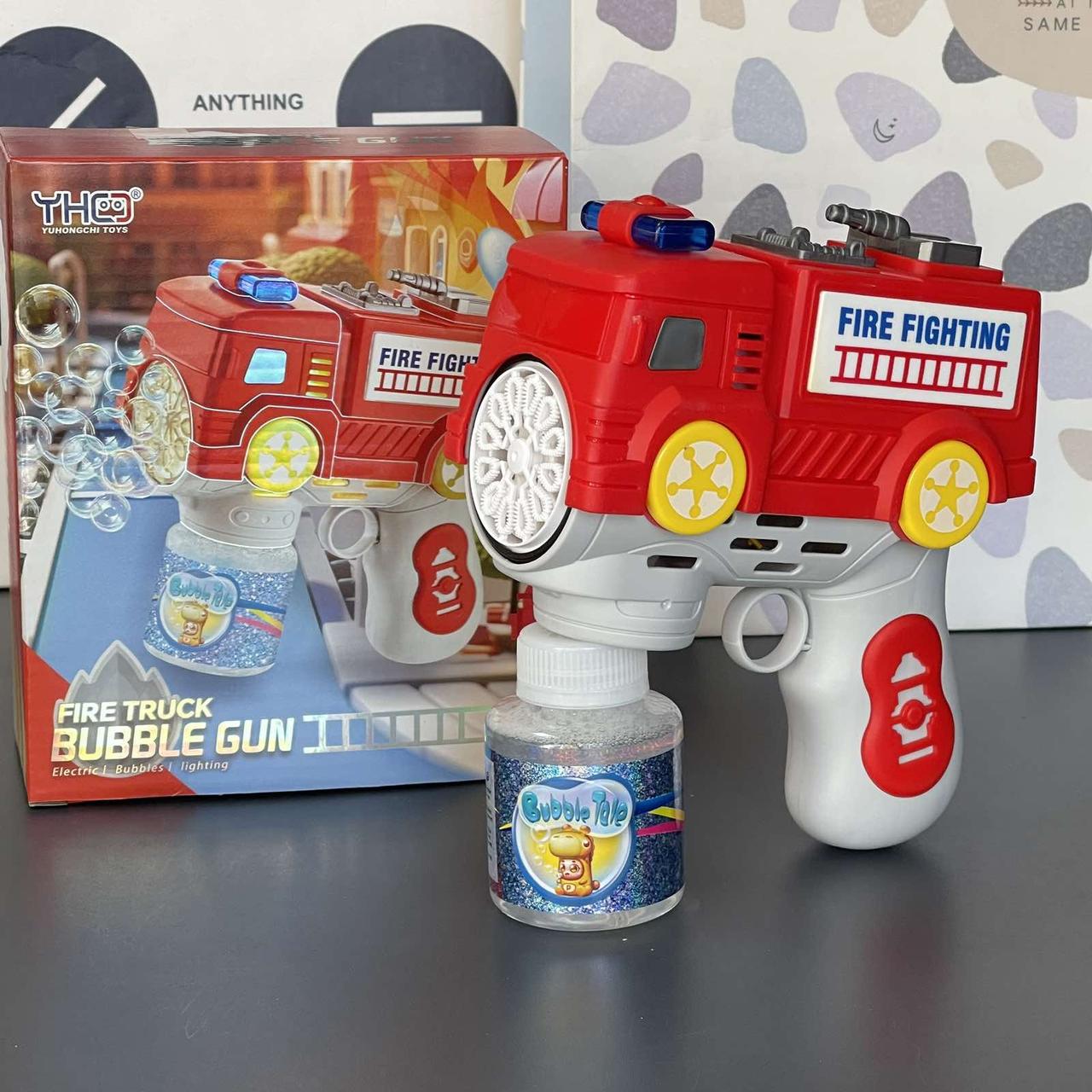 Іграшка дитяча, пістолет "Мильні бульбашки. Пожежна машина" ЛТ, фото 1