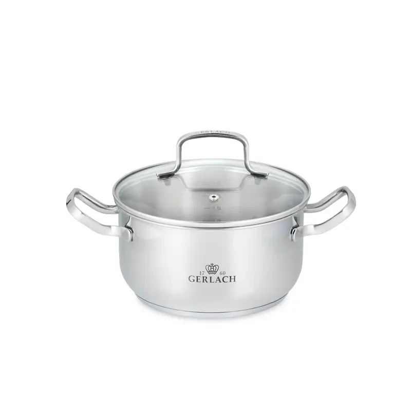Каструля з кришкою 20 см 2,5 л Gerlach Simple (5901035499799)