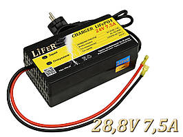 Зарядний пристрій LiFeR 24V 7A для акумуляторів LiFePO4, AGM, GEL. Заряджання для акумулятора до 28.8в.