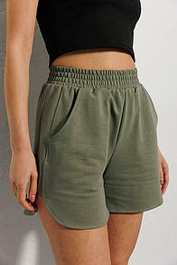 Шорти жіночі спортивні бавовняні хакі Modna KAZKA MKAR32895-1