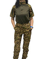 Жіноча літня військова тактична сорочка убакс хижак з коротким рукавом