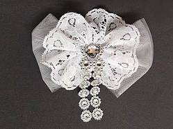 Білий бант-гумка для волосся