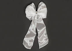 Бант гумка для волосся білого кольору