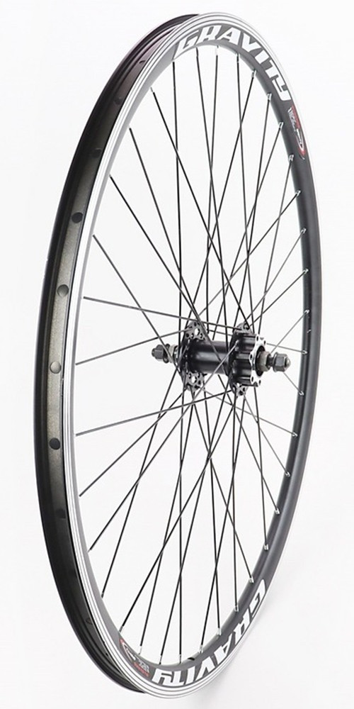 Колесо велосипедне переднє 24" Gravity, Shunfeng SF-HB25F Disk, 14Gх36Н, гайки