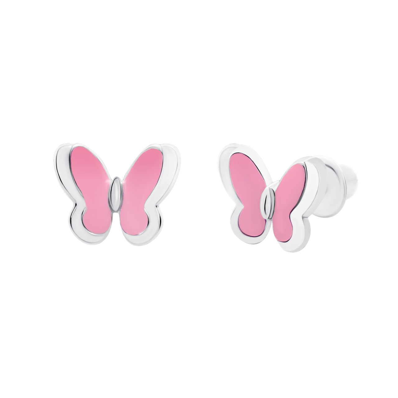 UmaUmi Сережки Метелики рожеві, фото 1