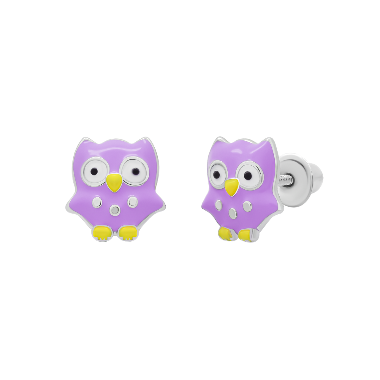 UmaUmi Сережки Сова фіолетова, фото 1