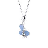 UmaUmi Кулон Метелик блискучий блакитний, фото 2