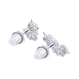 UmaUmi Сережки Єдиноріг блакитний, фото 2