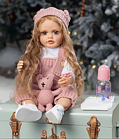 Кукла реборн силиконовая 50см водонепроницаемая Reborn можно купать реалистичные куклы с длинными волосами