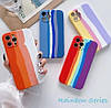 Силіконовий чохол для iPhone 13 Pro - Rainbow, Різнокольоровий / Сірий, фото 3