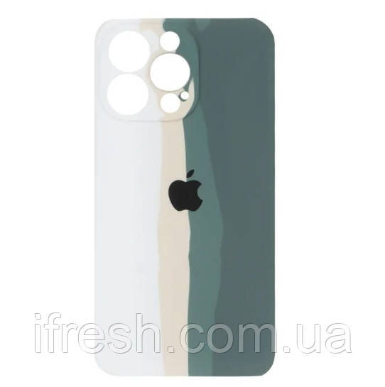 Силіконовий чохол для iPhone 13 Pro - Rainbow, Різнокольоровий / Зелений, фото 1