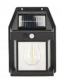 Сонячний настінний світильник GardenLine SOL5646 500Лм із датчиком руху, 50 LED, 12×17×5.8см Автономний ліхтар на сонячній батареї, фото 3