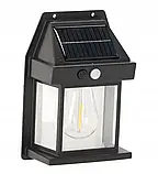 Сонячний настінний світильник GardenLine SOL5646 500Лм із датчиком руху, 50 LED, 12×17×5.8см Автономний ліхтар на сонячній батареї, фото 4