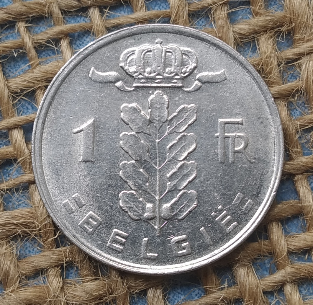1 франк 1980 року. Бельгiя
