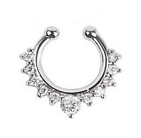 Пірсинг - обманка в ніс срібний колір