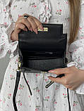 Сумка жіноча Hermes Kelly min чорний 18,5см, фото 2