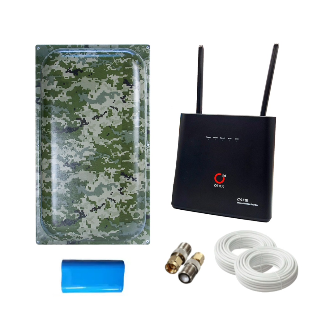 4G інтернет комплект WiFi роутер OLAX AX9 PRO з АКБ + антена Мілітарі Maxi MIMO 22 Дб 824-960-2700 МГц