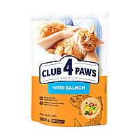 Сухий корм Клуб 4 Лапи Premium для дорослих кішок із лососем 300г