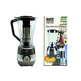 Блендер стаціонарний 2 в 1 з млиночком Bass Polska, потужність 450/800 Вт, для приготування коктейлів, соків та меленя кави, фото 7