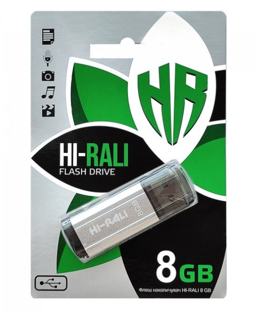 USB флеш-накопичувач Hi-Rali 8GB, HI-8GBSTSL (Гарантія 3 роки), фото 1