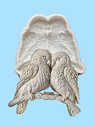 Силіконовий молд для шоколаду та ін "Птахи на гілочці"