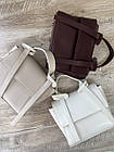 Сумка жіноча з клапаном та довгим ремінцем відмінної якості 20*15 см Nata Шоколадний, фото 2