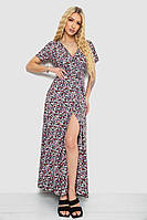 Жіночий Сарафан Кольоровиа Сукня З Принтом Квітковий На Запах Літній З Коротким Рукавом Денвер