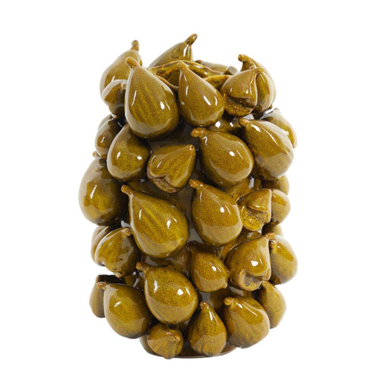 Ваза керамічна коричнева з декором Natalia Light&Living, фото 1