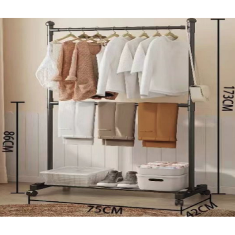 Універсальна підлогова вішалка для пальта та одягу 173*86*74 Clothes Rack Up YU227, фото 1