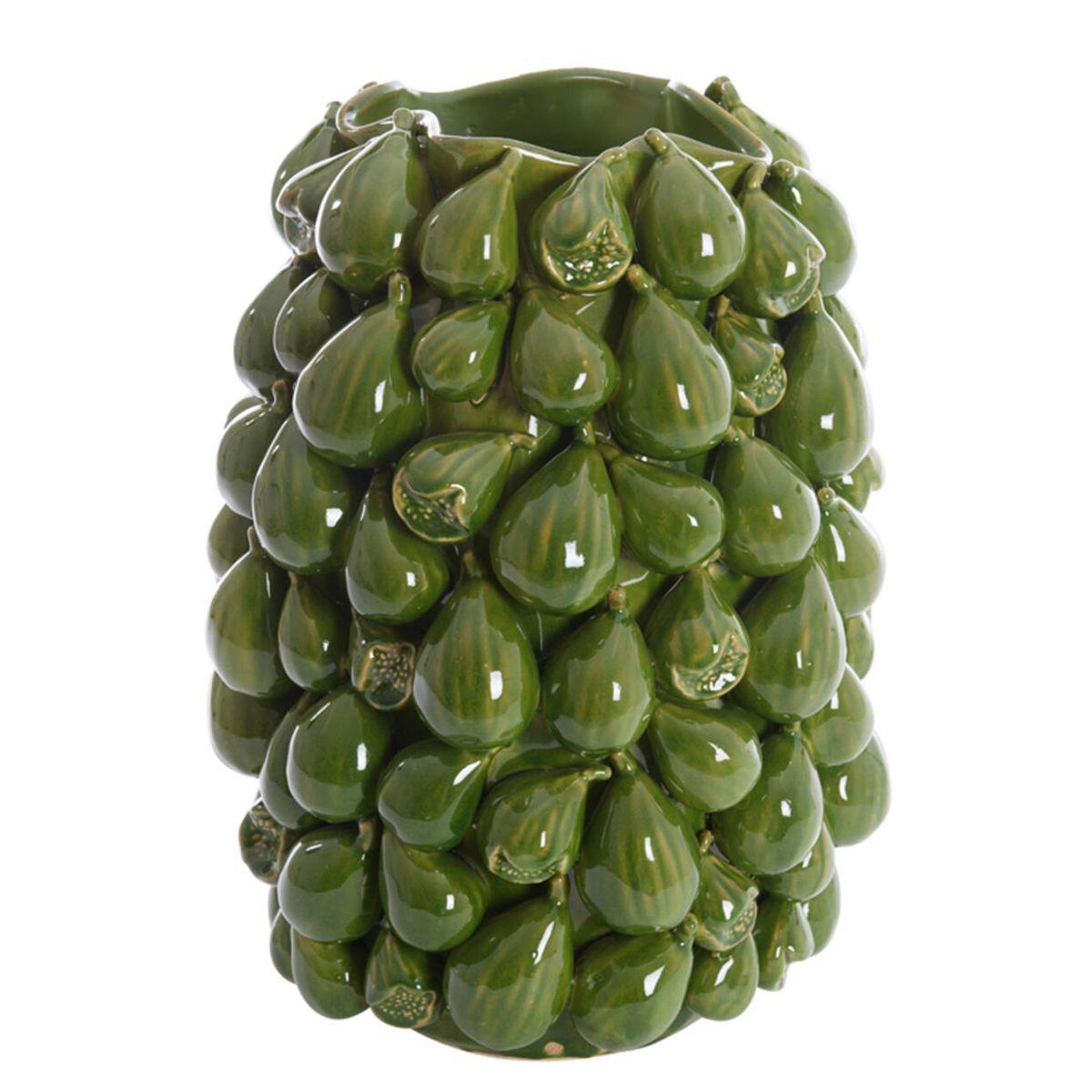 Ваза керамічна зелена з декором Natalia Light&Living, фото 1