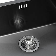 Мийка GRANADO Under top L STEEL S201 black (650*430*220мм), фото 4