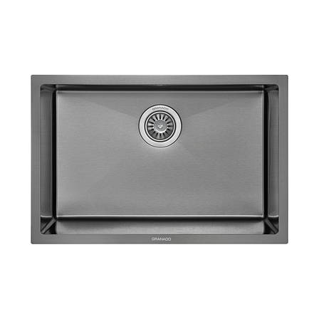 Мийка GRANADO Under top L STEEL S201 black (650*430*220мм), фото 1
