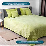 Покривало ТЕП Велюр євро стандарт 220*240см. салатовий, без наволочек, фото 2