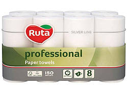 Рушники паперові 8рул Professional 2шари Білі ТМ RUTA