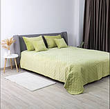 Покривало ТЕП Велюр євро стандарт 220*240см. салатовий, без наволочек, фото 7