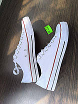 СКИДКА 44 р Білі кеди чоловічі конверси converse літні тканинні текстильні, фото 4