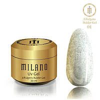 Milano Cosmetic Світловідбивний гель Effulgence Builder Gel № 01 для нігтів, 30 мл