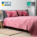 Покривало ТЕП Велюр євро стандарт 220*240см. фуксия, без наволочок, фото 6