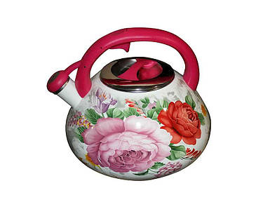 Чайник для плити 3,0л зі свистком, бак ручка FT20 23L рожевий 00079886 ТМ INTEROS FG