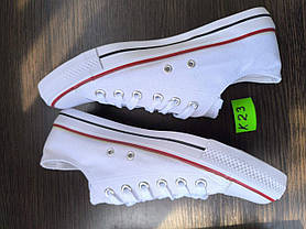 СКИДКА 44 р Білі кеди чоловічі конверси converse літні тканинні текстильні, фото 6