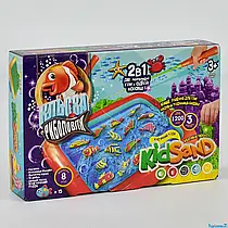 Гра велика 2в1 "Кльова риболовля" та "Кінетичний пісок Kidsand" KRKS-01-01U (5) "Danko Toys"