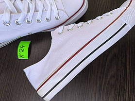 СКИДКА 44 р Белые кеды мужские конверсы converse летние тканевые текстильные, фото 3