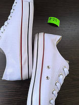 СКИДКА 44 р Белые кеды мужские конверсы converse летние тканевые текстильные, фото 5