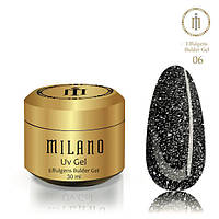 Milano Cosmetic Світловідбивний гель Effulgence Builder Gel № 06 для нігтів, 30 мл