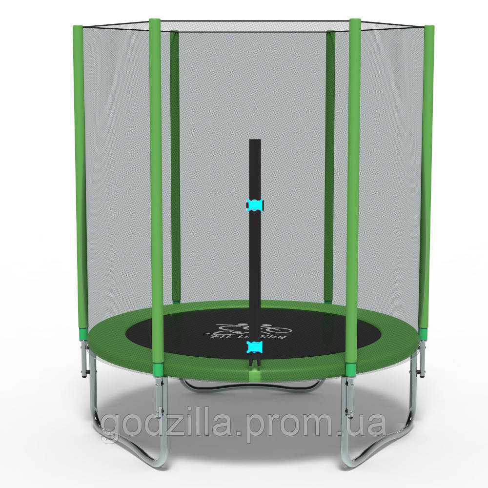 Батут FitToSky 140 см з сіткою зелений, фото 1